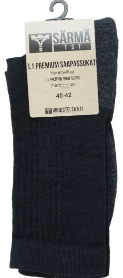 Varusteleka L1 Premium saapassukat, merinovillaa